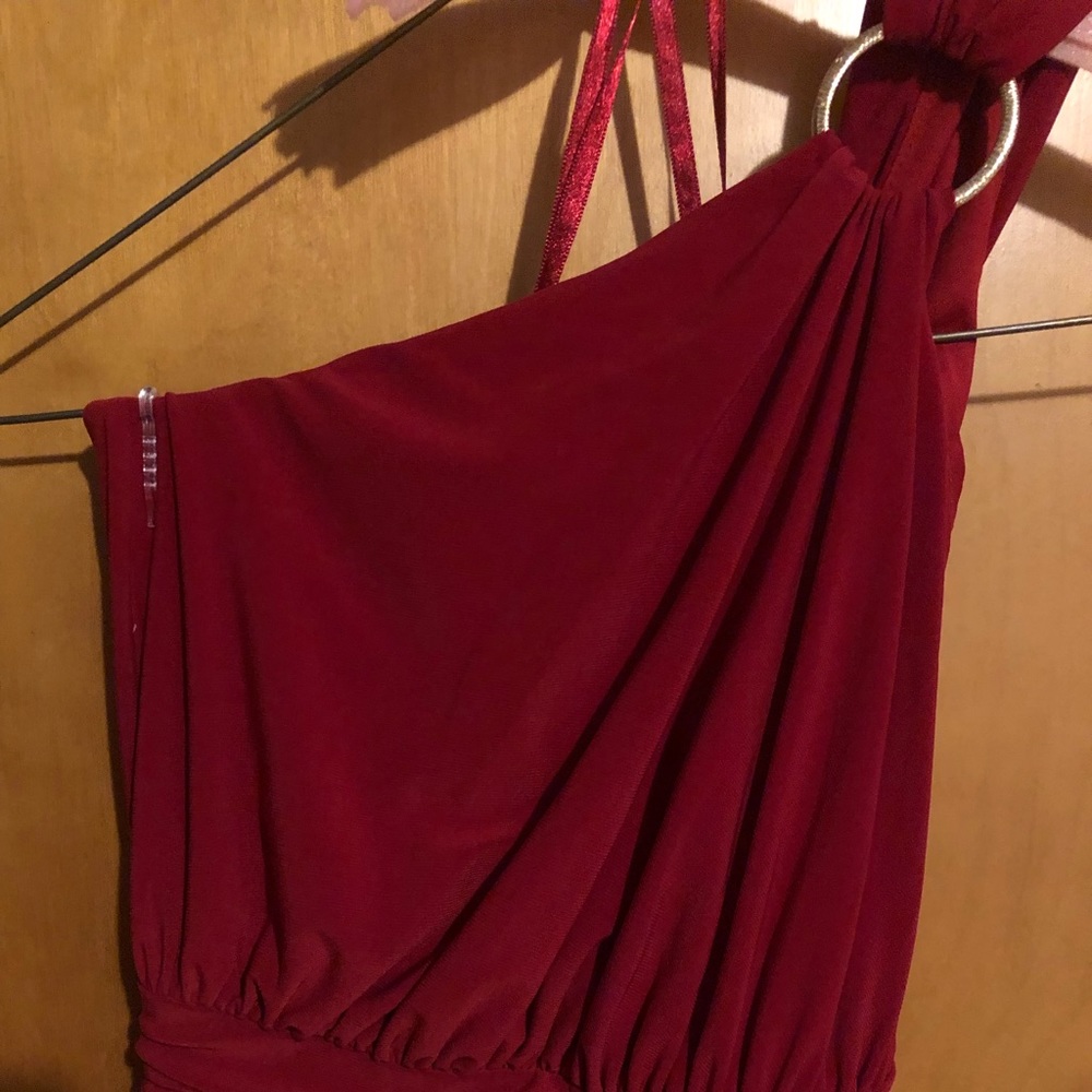 Nine West long formal dress red